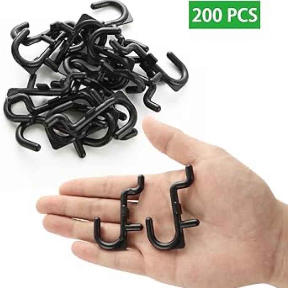 Plastic peg board hooks